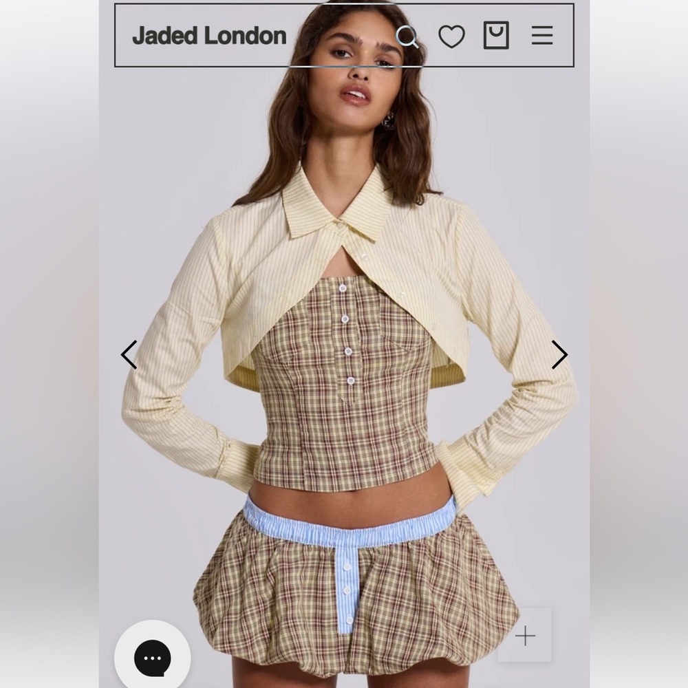 Jaded London Lulu:(Skirt,Button up, and Top) Set SOLD